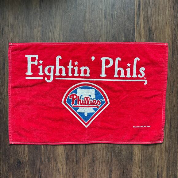 Philadelphia Phillies Fightin’ Phils Rally Towel Red McArthur 2008 - Picture 1 of 6